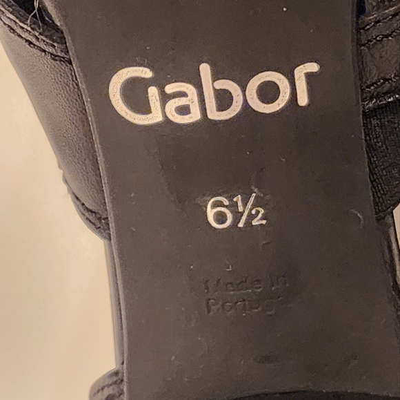 GABOR leather block heel opentoe sandals in black size UK 6.5/ US 9 - Picture 10 of 11